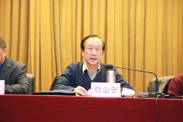 白山云副理事长作工作报告